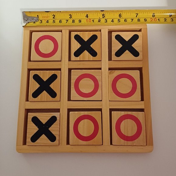 Vintage Wooden Tic Tac Toe Board Game - Picture 6 of 7